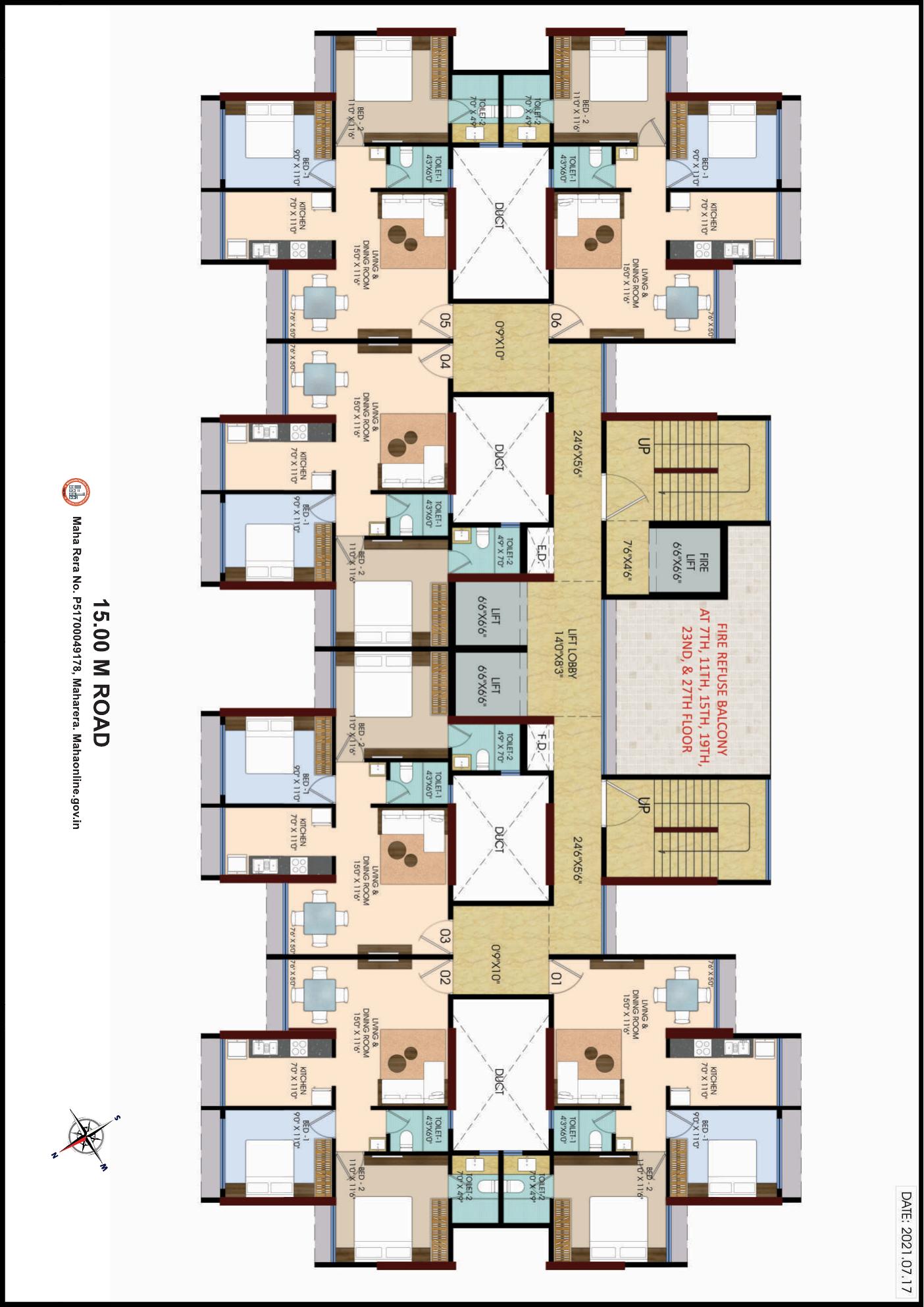Typical Floor Plan — Malhar 24 East Sanpada